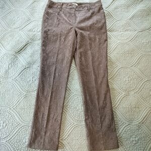 Chicos Taupe Lace Overlay Womens Pants Size 1.5 US‎ Size 10 or M Office Core
